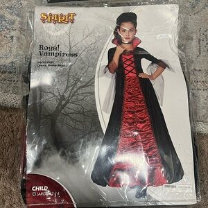 Spirit Halloween Royal Vampiress Dress Costume Queen Vampire Red Black